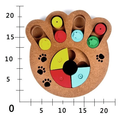 Aaponminimarket Wooden Puzzle Toy for Dogs