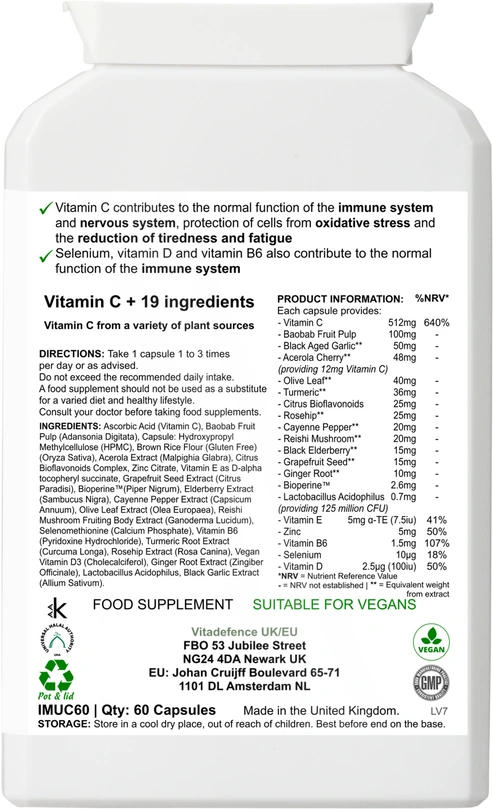 Aaponminimarket Vitamin C Multi | With Botanicals & Minerals – 60 Capsules