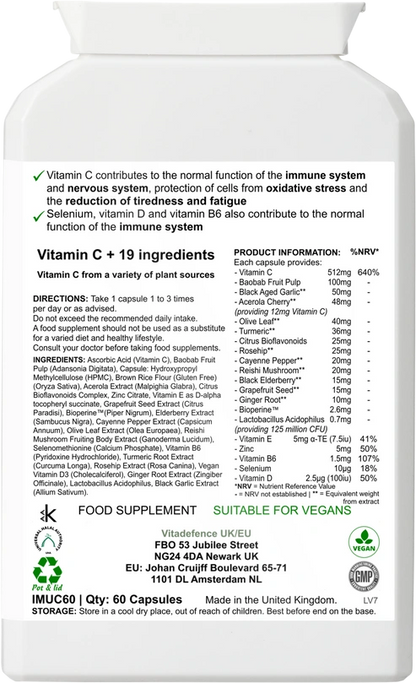 Aaponminimarket Vitamin C Multi | With Botanicals & Minerals – 60 Capsules