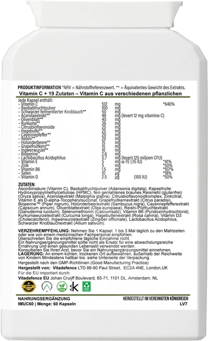 Aaponminimarket Vitamin C Multi | With Botanicals & Minerals – 60 Capsules