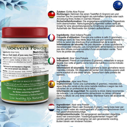 DivyaHerb Aloe Vera Powder 100g for Skin Support