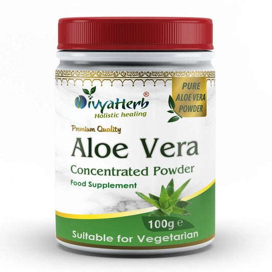 DivyaHerb Aloe Vera Powder 100g for Skin Support