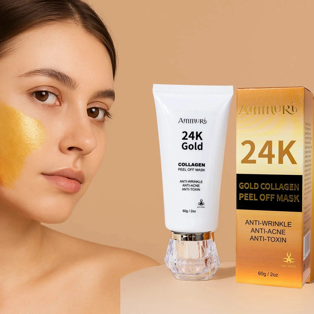 Aaponminimarket Ammuri 24K Gold Peel-Off Face Mask