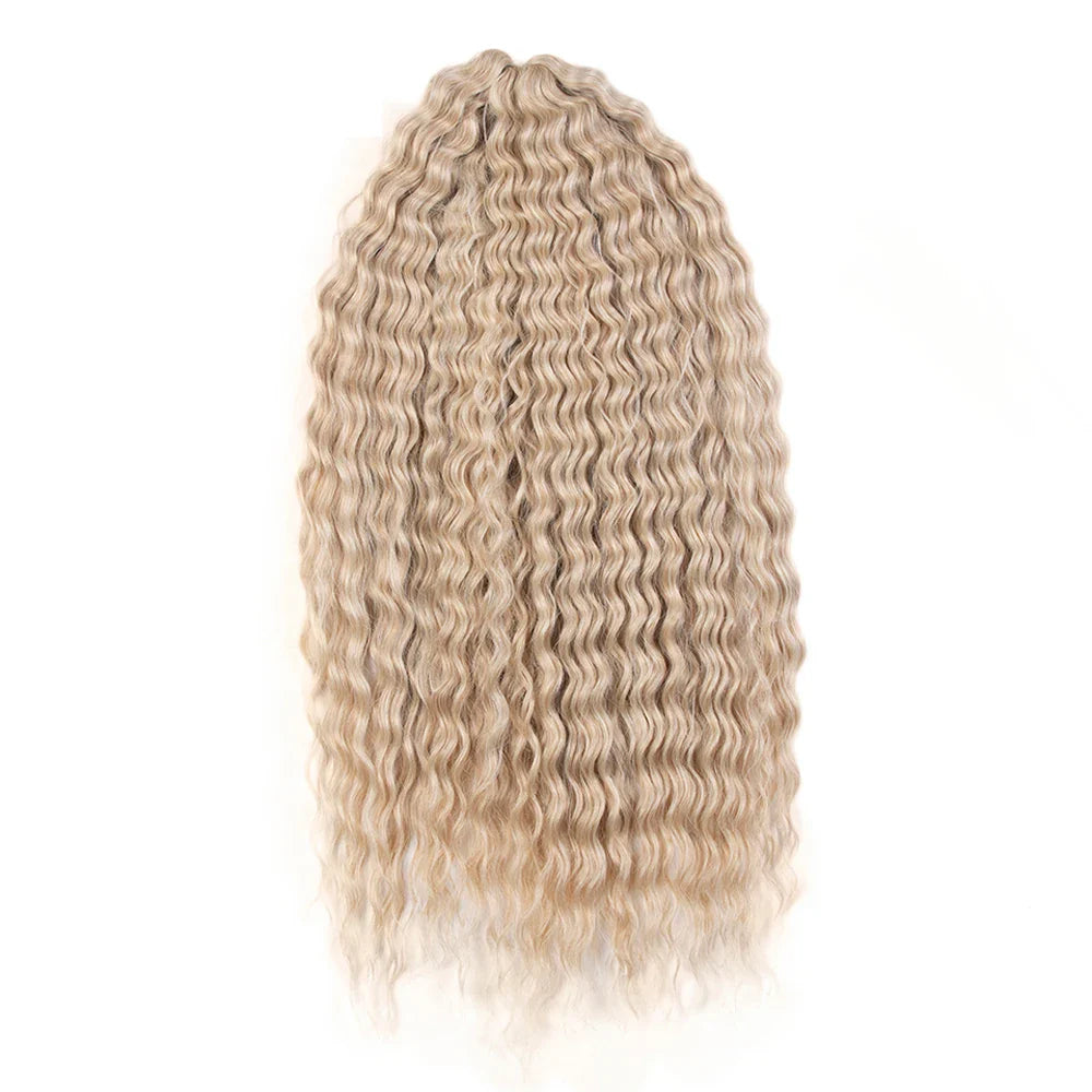 Ariel Curl Ombre Blonde Pink 24 Inch Hair Extension