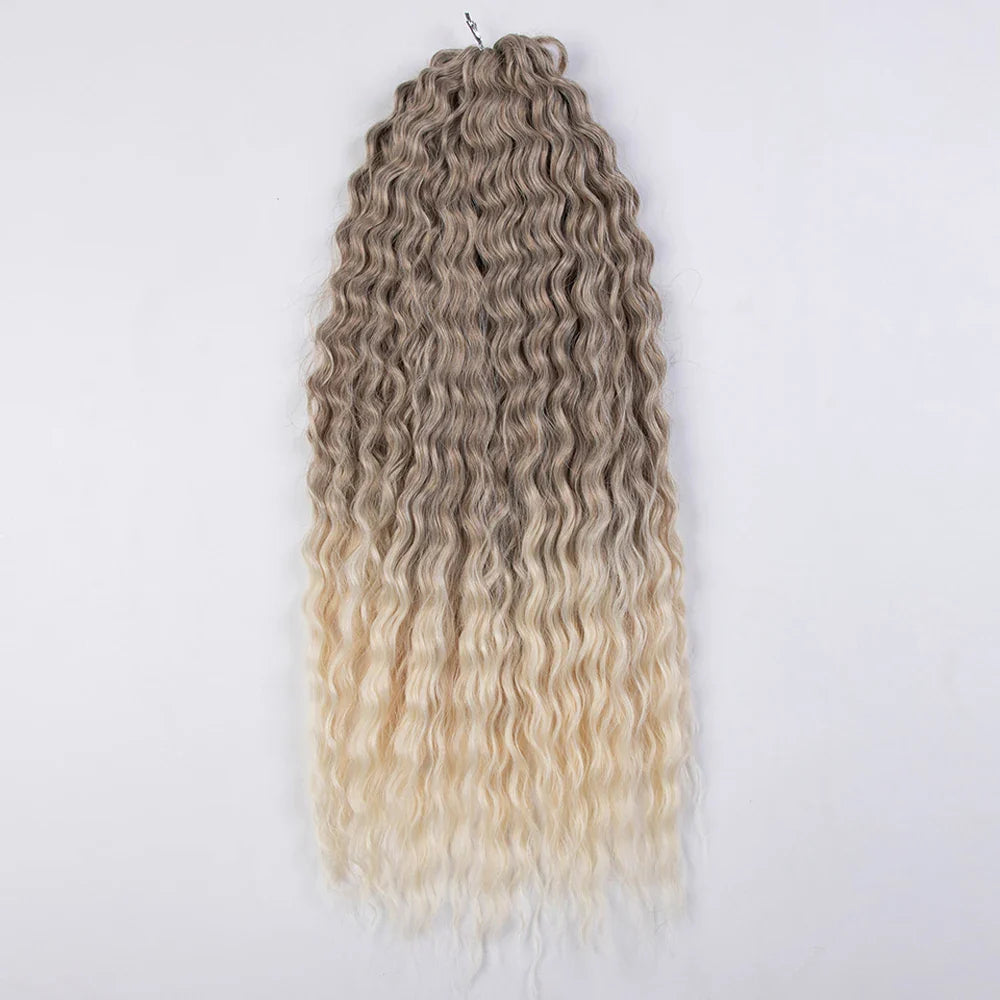 Ariel Curl Ombre Blonde Pink 24 Inch Hair Extension