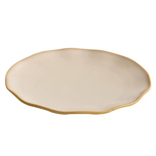 Aapon mini market - Artisanal Wavy-Edge Kiln-Glazed Shallow Plate