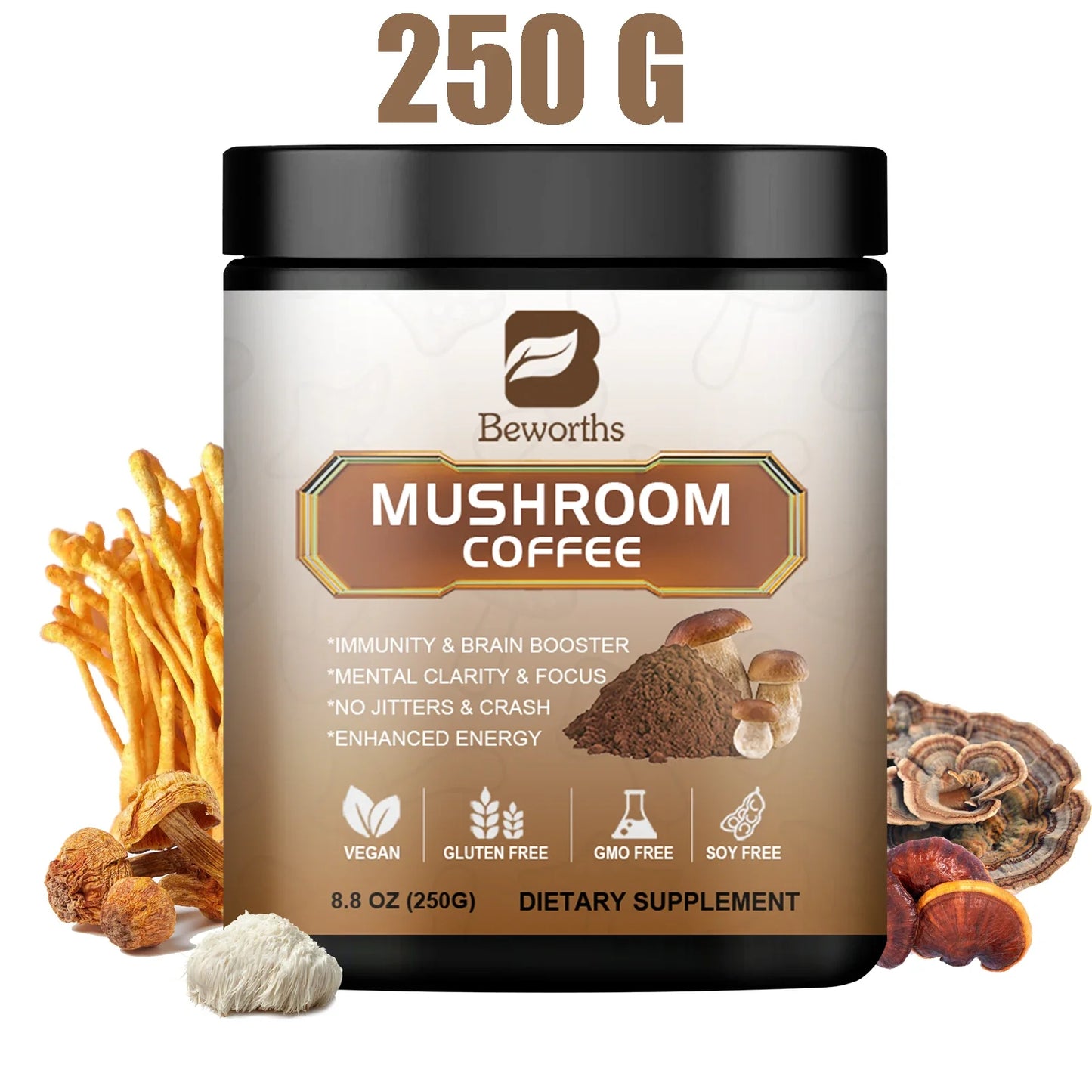 BWEORTHS 10-in-1 Mushroom Coffee (250g)