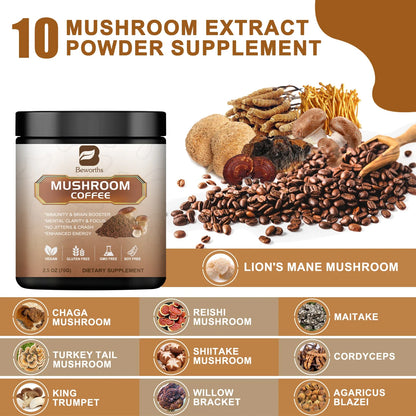 BWEORTHS 10-in-1 Mushroom Coffee (250g)