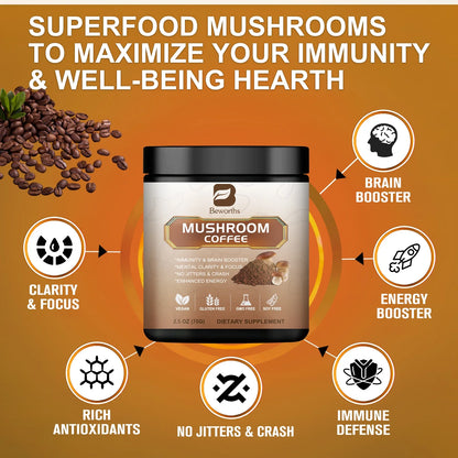 BWEORTHS 10-in-1 Mushroom Coffee (250g)