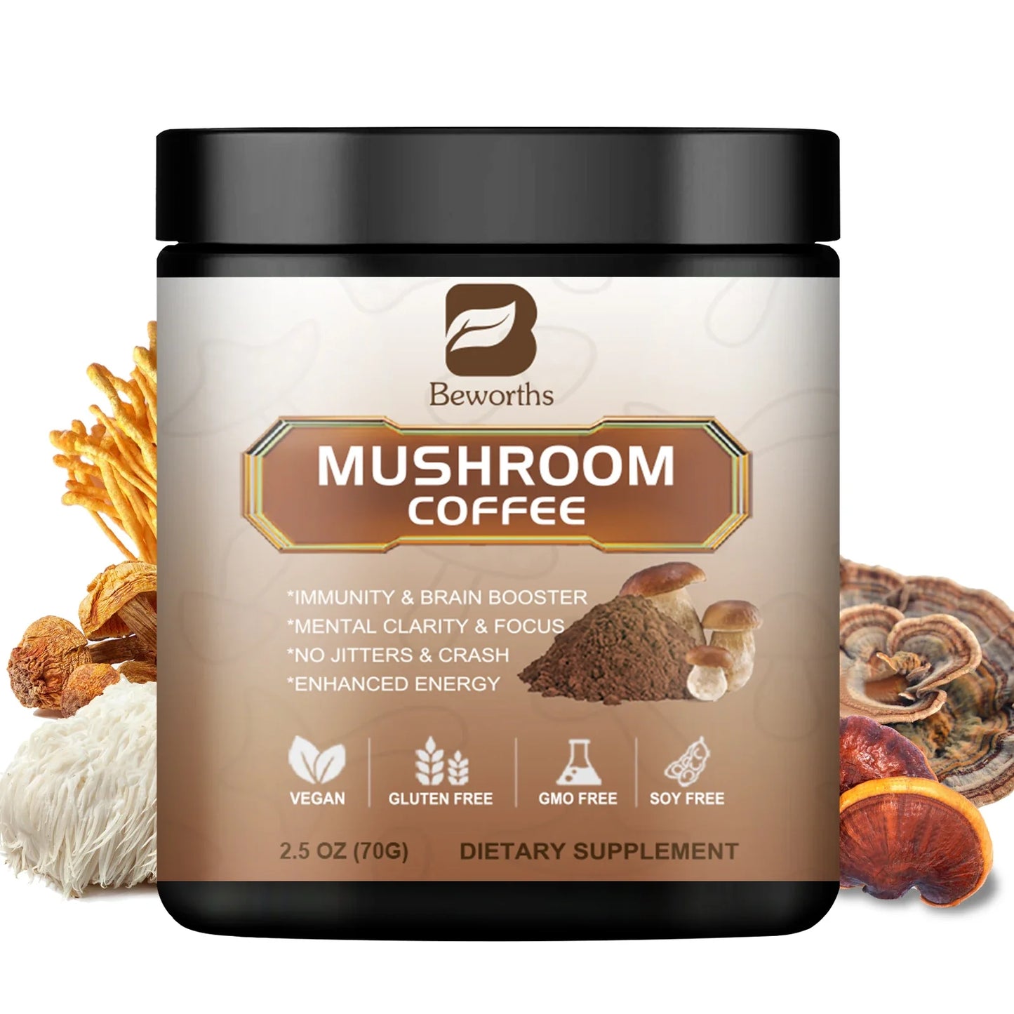 BWEORTHS 10-in-1 Mushroom Coffee (250g)