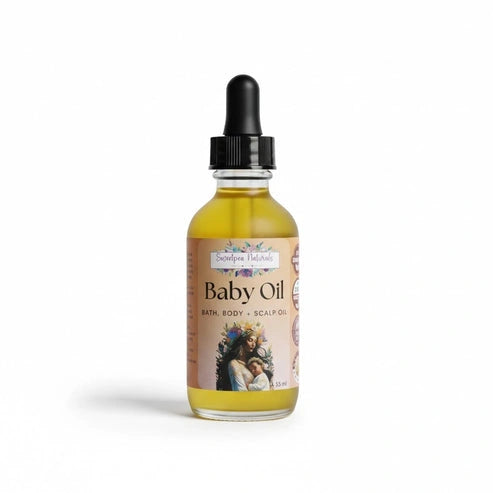 Aaponminimarket Baby Oil for Bath, Body + Scalp