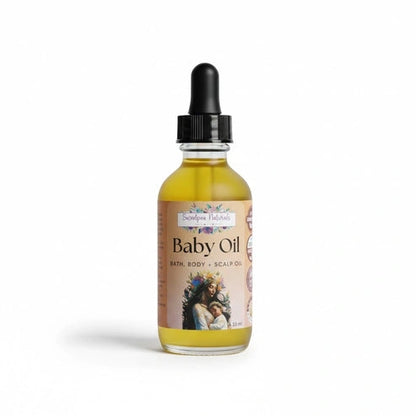 Aaponminimarket Baby Oil for Bath, Body + Scalp