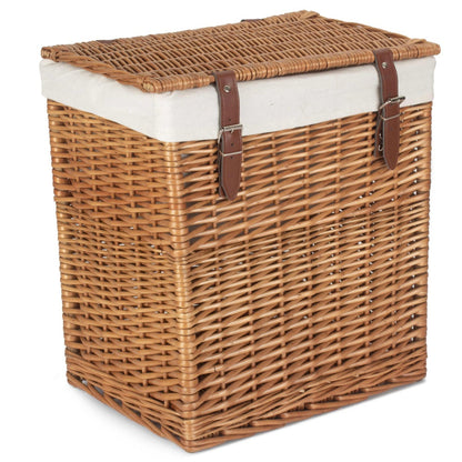 Aapon Mini Market Boutique Double Steamed Wicker Laundry Basket With Lining