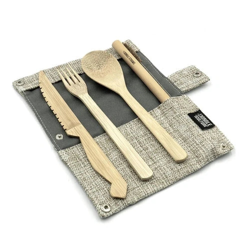 Aaponminimarket Bamboo cutlery set