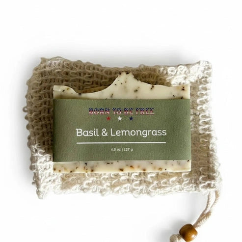 Aaponminimarket Basil & Lemongrass Tallow Soap Bar