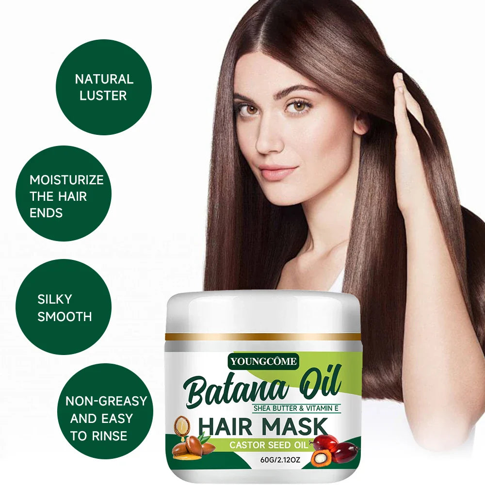 Batana Oil Hair Mask for Frizz Control and Repair