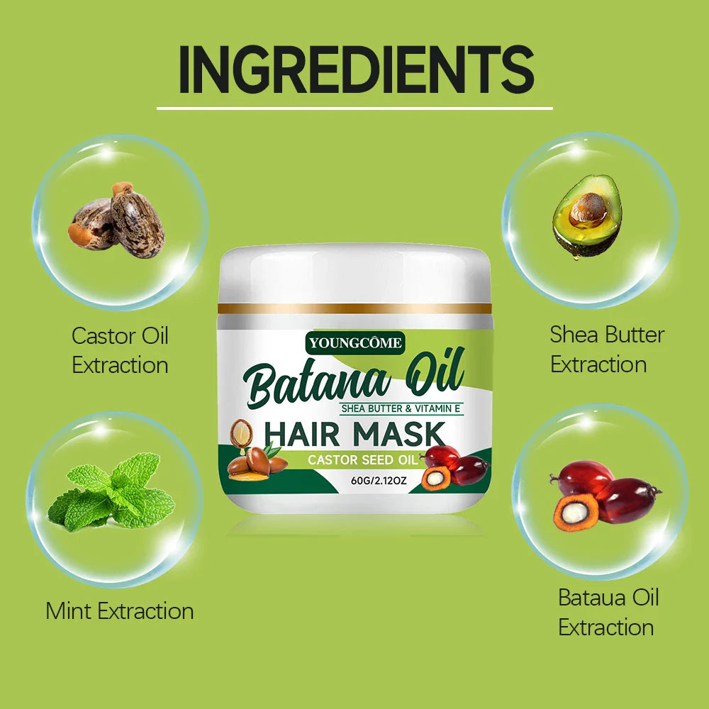 Batana Oil Hair Mask for Frizz Control and Repair