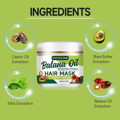 Batana Oil Hair Mask for Frizz Control and Repair