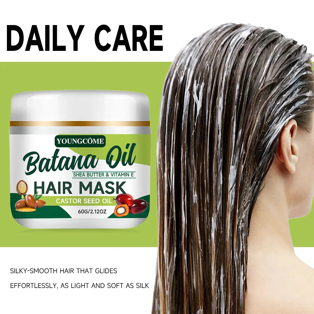 Batana Oil Hair Mask for Frizz Control and Repair