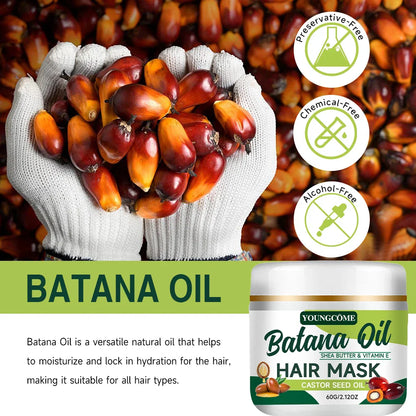 Batana Oil Hair Mask for Frizz Control and Repair