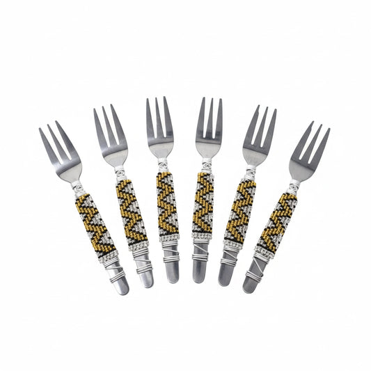 Aapon mini market -Beaded Mini Appetizer Forks (6pc)