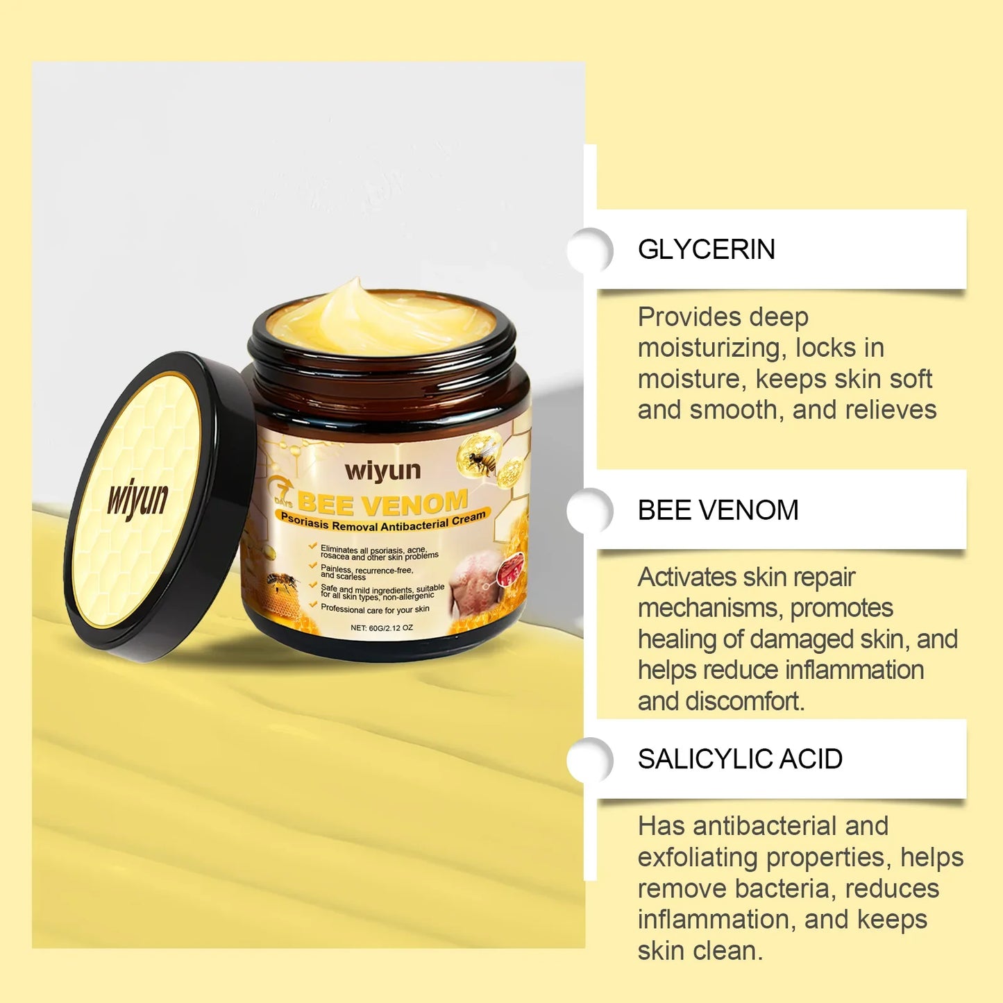 Aapon Mini Market Ltd Bee Venom Body Cream 60g for Dry Skin Relief