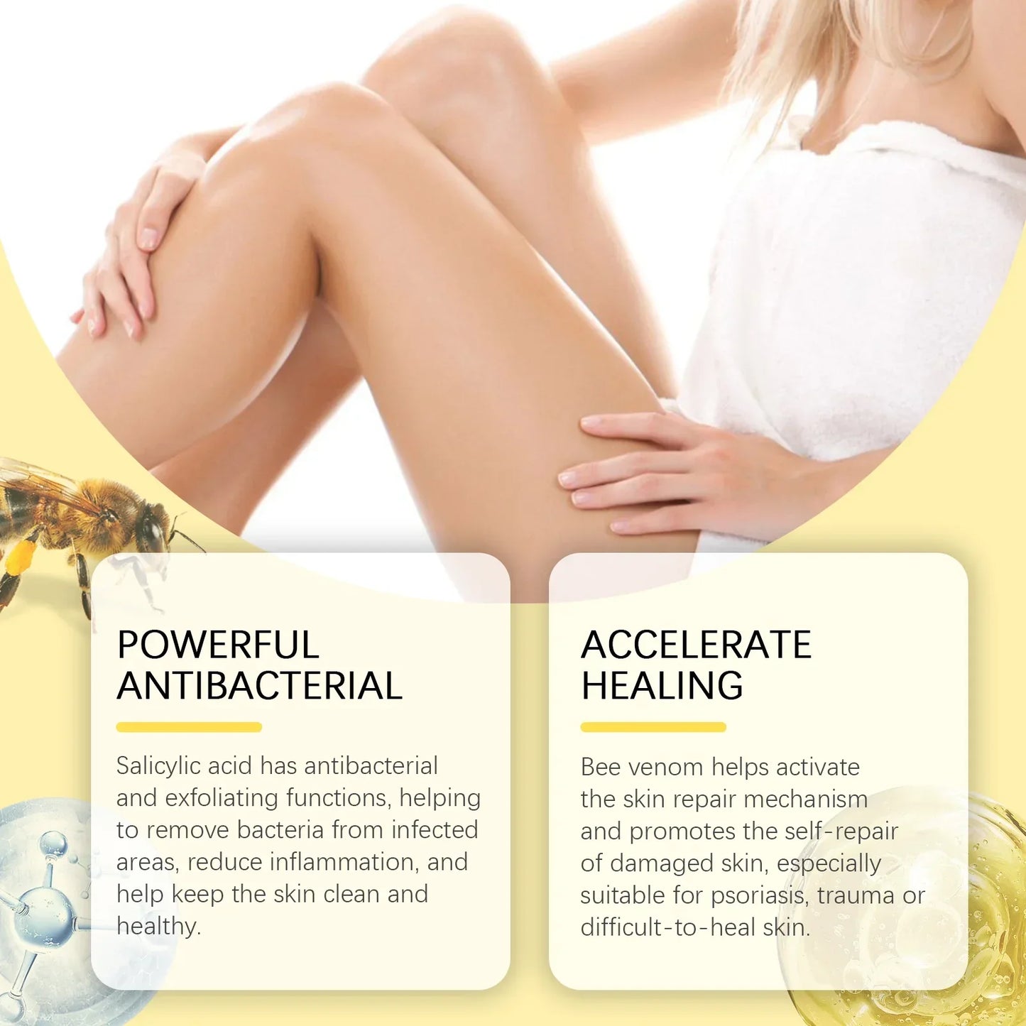 Aapon Mini Market Ltd Bee Venom Body Cream 60g for Dry Skin Relief