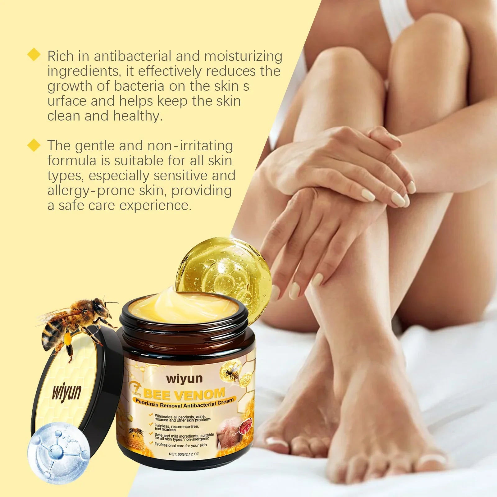 Aapon Mini Market Ltd Bee Venom Body Cream 60g for Dry Skin Relief