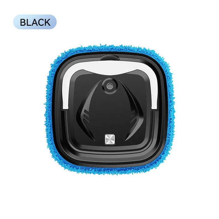 Aaponminimarket Black Smart Robotic Floor Mop with Humidifier Spray