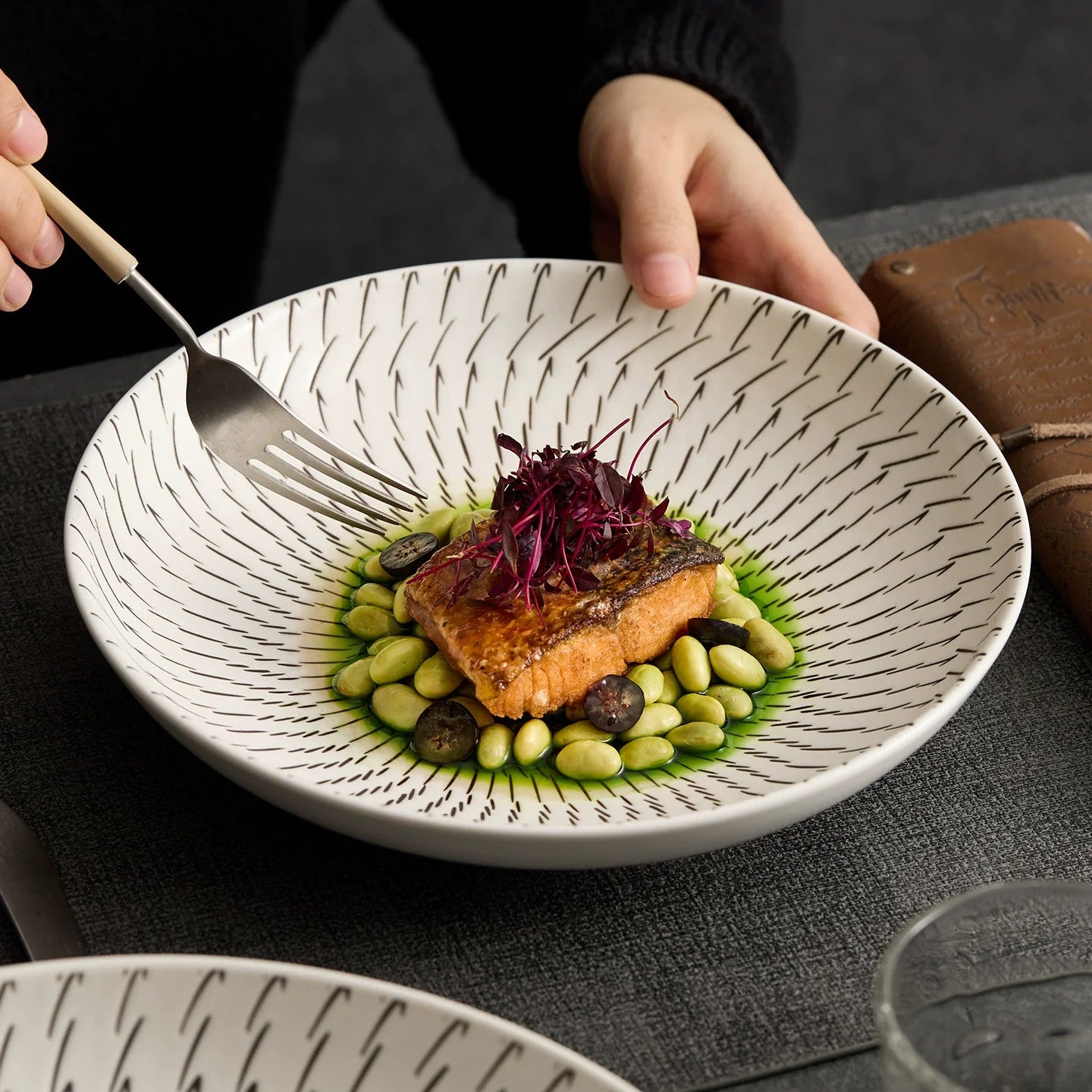 Luxury Japanese-Style Ceramic Dinner Plate