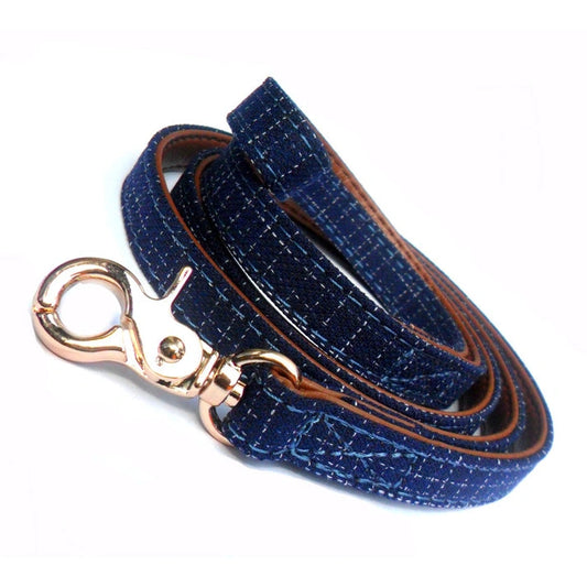 Aaponminimarket Blue Denim Fabric Dog Leads