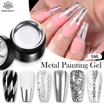 Aapon Mini Market Ltd Born Pretty 5ml Metallic Silver Gel Polish