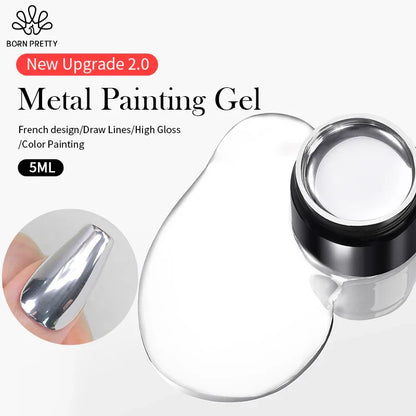 Aapon Mini Market Ltd Born Pretty 5ml Metallic Silver Gel Polish