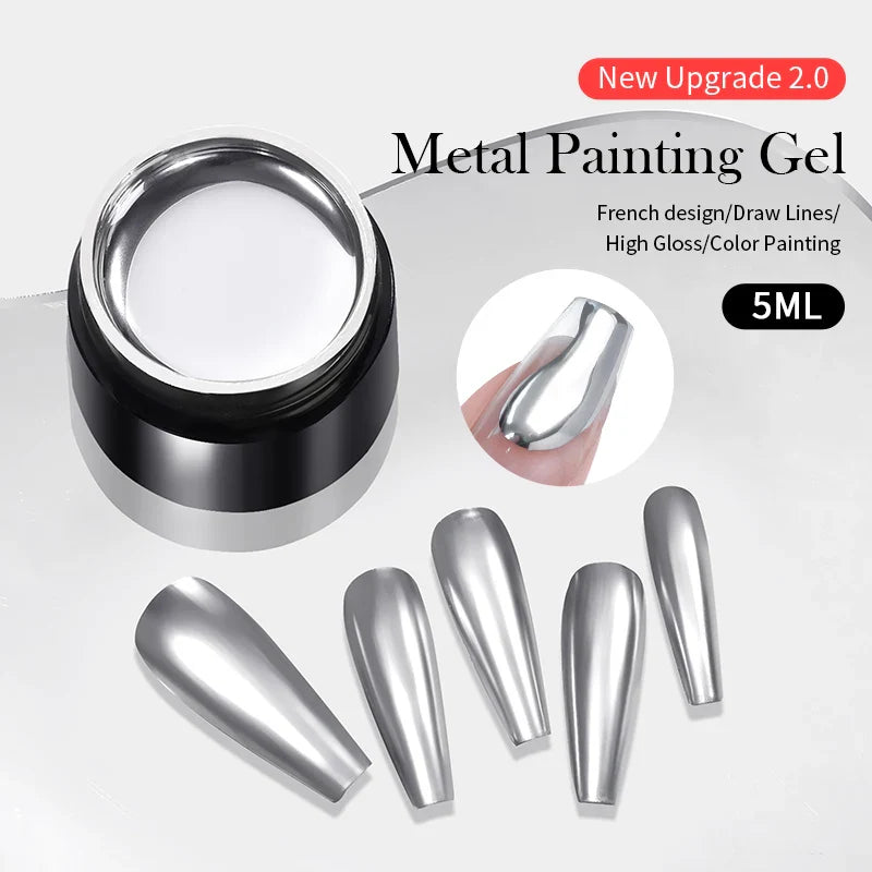 Aapon Mini Market Ltd Born Pretty 5ml Metallic Silver Gel Polish