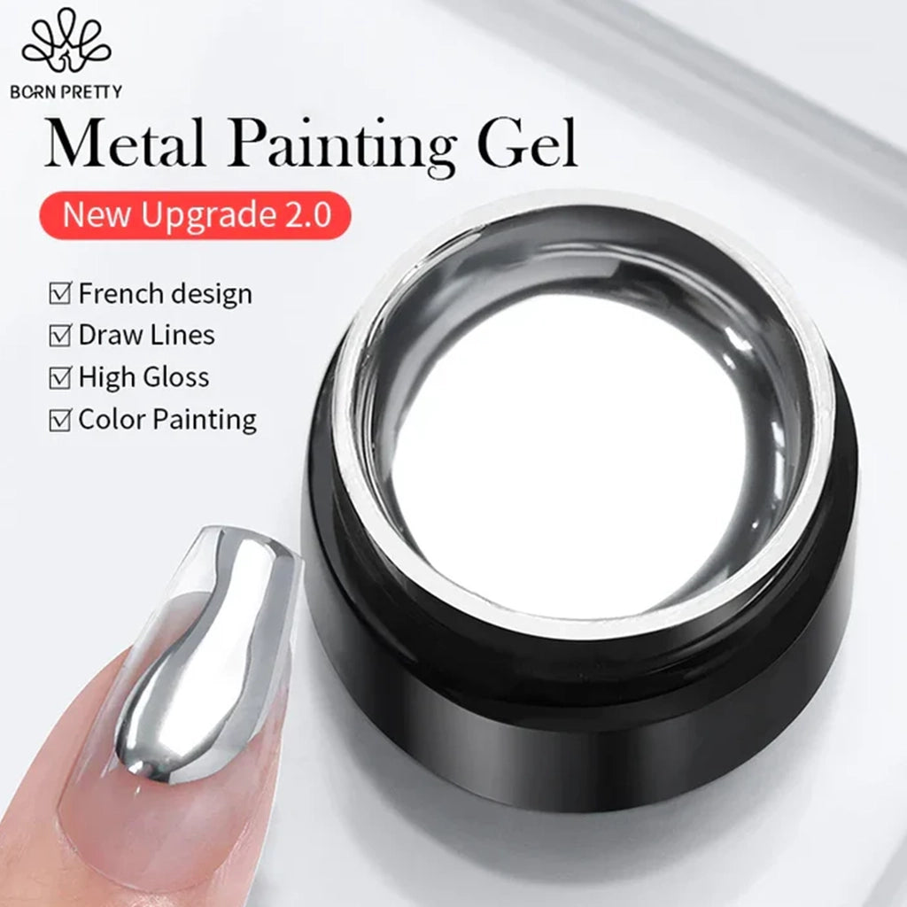 Aapon Mini Market Ltd Born Pretty 5ml Metallic Silver Gel Polish