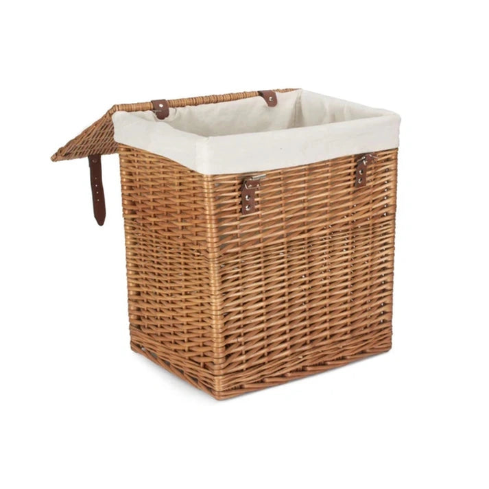 Aaponminimarket Boutique Double Steamed Wicker Laundry Basket With Lining