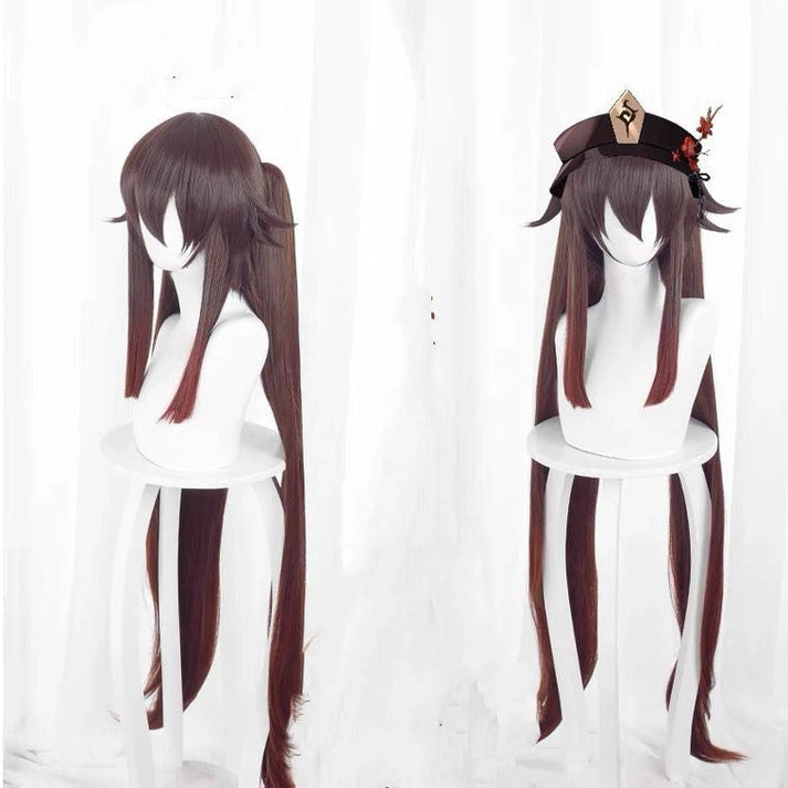 Brown Gradient Double Ponytail Synthetic Wig