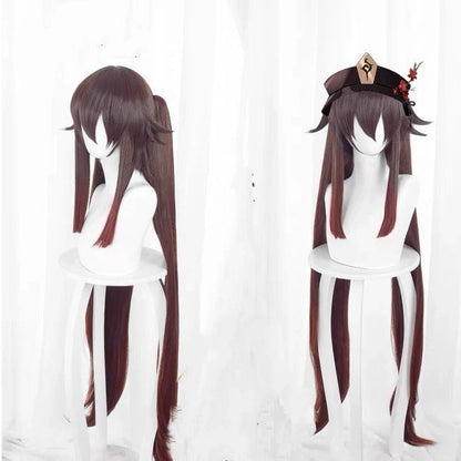 Brown Gradient Double Ponytail Synthetic Wig