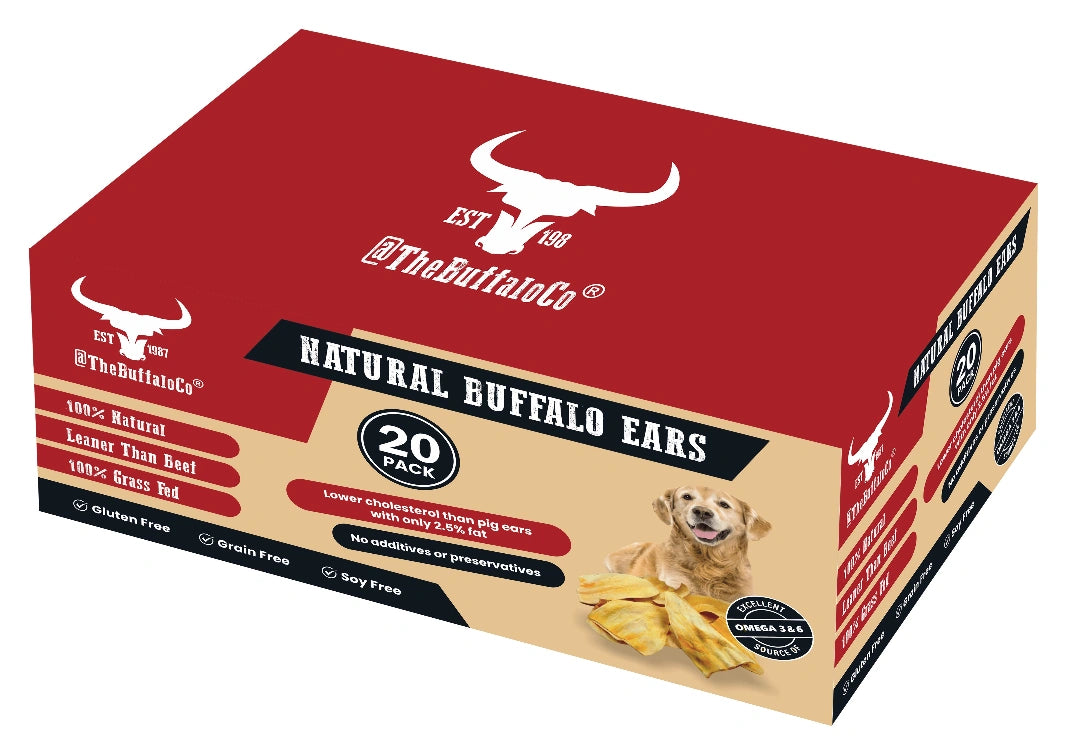 Aaponminimarket Buffalo Ears-Dog Treats-20 Box