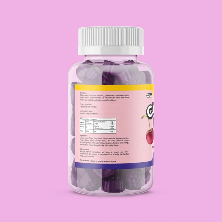 Aaponminimarket Iron & Vitamin C Gummies - Cherry Flavour (For Kids)