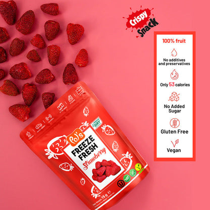 Strawberry Freeze-Dried Fruit Snacks | Pol's Freeze Fresh- 15G