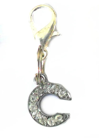 Aaponminimarket A–Z Crystal Letter Pet Charms