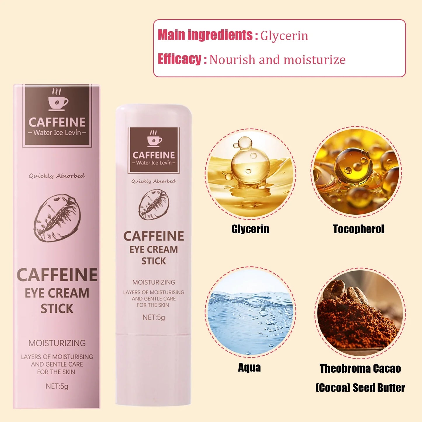 Aapon Mini Market Ltd Caffeine Eye Cream Stick for Bright Eyes