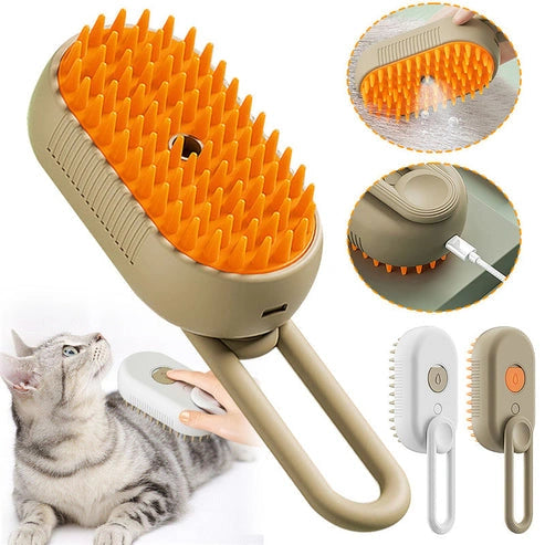 Aaponminimarket Cat Grooming Brush with Steam