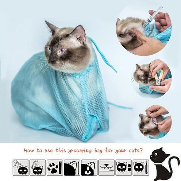 Aaponminimarket Cat Grooming and Bathing Bag