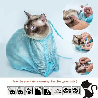 Aaponminimarket Cat Grooming and Bathing Bag