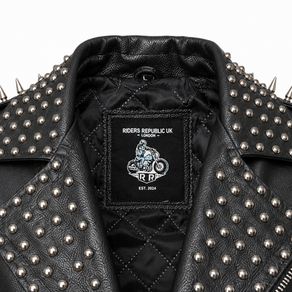Men’s Spiked Leather Studded Jacket