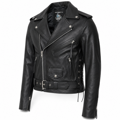 Men’s Brando Leather Biker Jacket