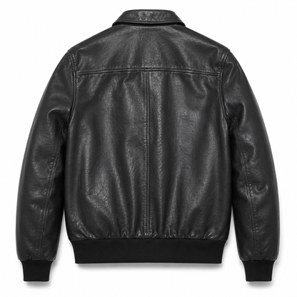 Men’s Black A-2 Leather Jacket