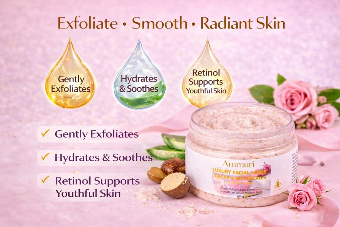 Aaponminimarket Ammuri Skincare Retinol Facial Scrub - Exfoliating Cream